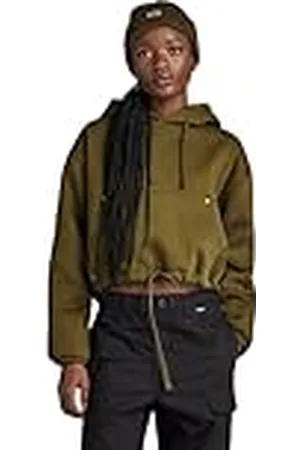 G-Star RAW Dames Sleeve Gr Cropped HDD Loose Sw Wmn Hooded Sweatshirt, , XS