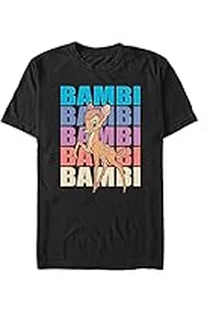 Disney Classics Bambi - Bambi Name Stacked Unisex Crew neck T-Shirt Black XL