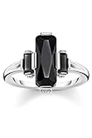 Thomas Sabo Ring Zwarte Stenen 925 Sterling Zilver TR2267-641-11-48