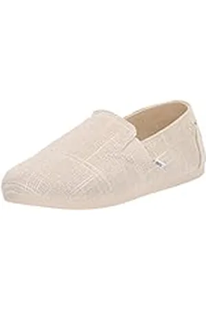TOMS Redondo Loafer Flat voor dames, Natuurlijke Metallic Slubby Geweven, 38 EU
