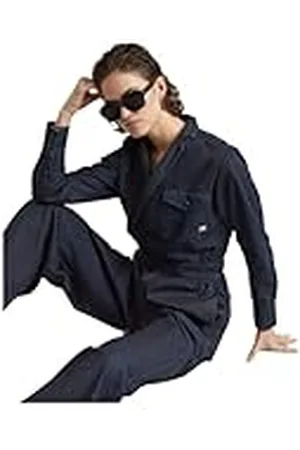 G-Star RAW Getailleerde wrap jumpsuit met lange mouwen, , XS