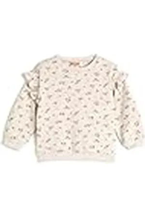 Koton Babygirls sweatshirt, ruffled, bloemenprint, lange mouwen, ronde hals, katoenen sweatshirt, , 18-24 Monate