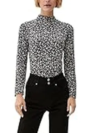 QS by s.Oliver Dames 2124413 shirt met lange mouwen met opstaande kraag, , 36
