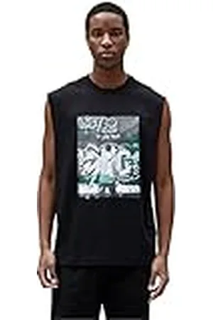 Koton Heren mouwloos tanktop slogan bedrukt ronde hals katoen, , XL