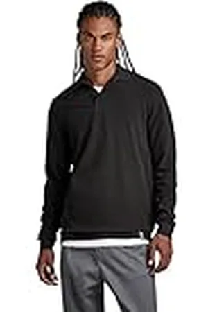 G-Star RAW Heren Essential poloshirt met lange mouwen, zwart (dark black D287-6484), XS, , XS
