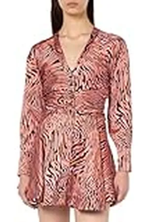 Pinko Anchise jurk satijn blaas print DISTORTA, , 32 NL