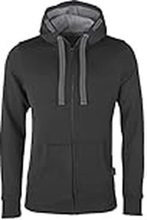 HRM Heren Jas met Capuchon, , Maat L I Premium Hoodie voor Mannen met Contrasterende Voering I Basic Hoodie met Rits I Herenhoodie met Rits I Hoge Kwaliteit & Duurzame Herenkleding