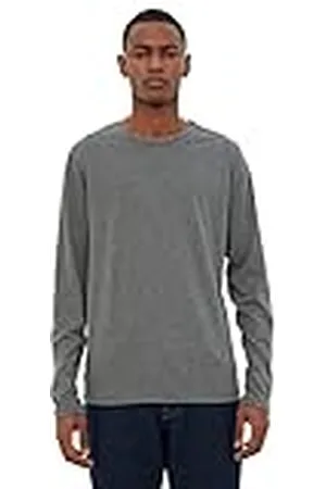 Trendyol Heren Mannelijke Basic 100% Katoen Regular Fit Bicycle Collar Long Sleeve T-Shirt, S