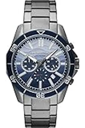 Armani Exchange Watch For Men, Chronograph Movement and 46mm Case Size with Stainless steel, Leather or Silicone strap, , 44MM