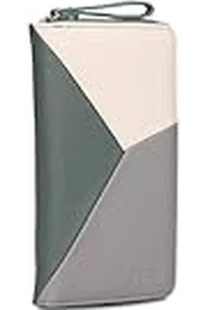 Zwei Damesportemonnee JANA J2 Wallet 20 x 11 cm hoogwaardig kunstleer in driekleurig design, portemonnee met 12 kaartvakken, muntvak, doorzichtig vak voor identiteitskaarten, met ritssluiting rondom