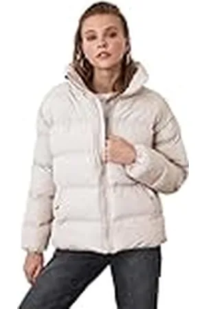 Trendyol Vrouwen Oversized Puffer Staande kraag Geweven Jas, , XS