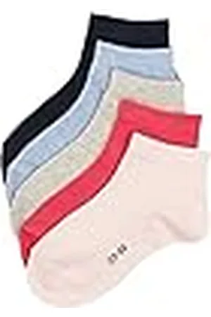ESPRIT Unisex Kids Solid-Mix 5-Pack Trainer Sokken Duurzaam Biologisch Katoen Veelkleurig Effen Voor Zomerjurk Of Casual Looks Of School Multipack 5 Paar, , 23-26 EU