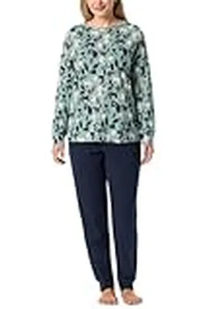Schiesser Damespyjama set lang met manchetten modal katoen mix comfort nachtjapon pyjamaset, , 36