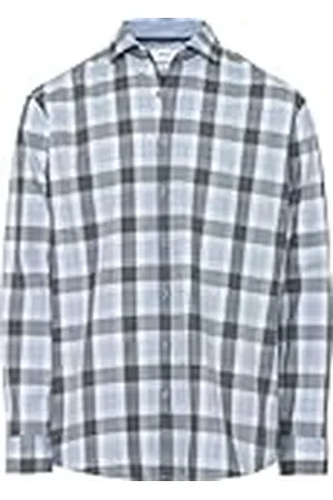 Brax Herenstijl Harold C Light Flanel Check Geruit flanellen overhemd hemd, , XS