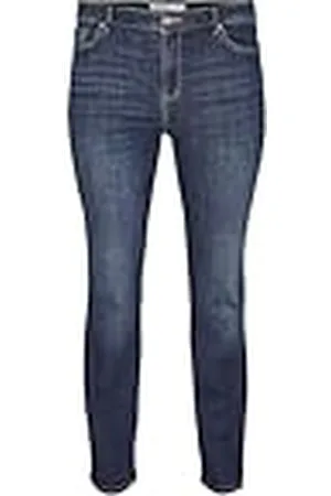 VERO MODA Vrouwelijke straight-fit VMCFLASH Mid Rise jeans met rechte pasvorm, , 52W / 32L