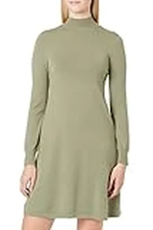 Pieces® Dames PCJALINA LS T-Neck Knit Dress NOOS BC jurk, Deep Lichen Green, M