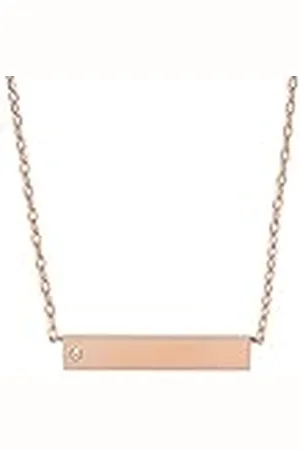 Fossil Bar Rose Gold-Tone roestvrijstalen ketting
