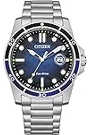 Citizen Heren analoog kwartshorloge met roestvrij stalen armband AW1810-85L, , armband
