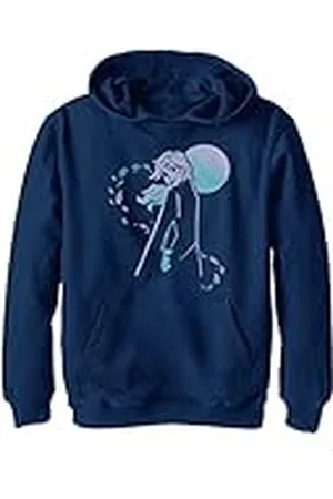 Disney Frozen 2 Winter Sunset Jongens Hooded Pullover Fleece, Navy Blue Heather, Small, , S