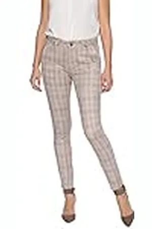 ATT ATT Jeans Dames stretchbroek met ruitpatroon en strepen aan de zijkant, , 40W / 29L
