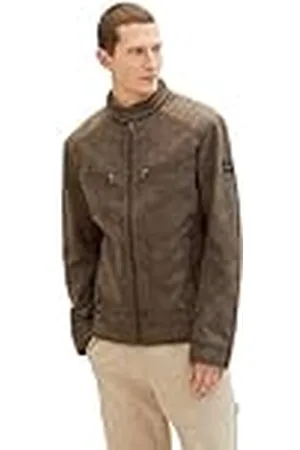 TOM TAILOR Heren 1024298 Jas, 30513 Buffalo Brown Fake Leather, M, , M