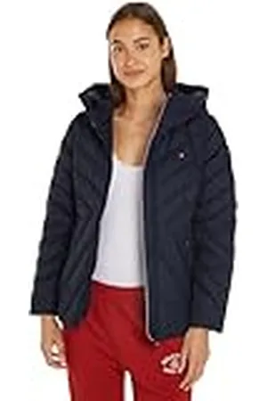 Tommy Hilfiger Dames CHEVRON MW PADDED JAS Puffer Jacket, Desert Sky, XS, , XS