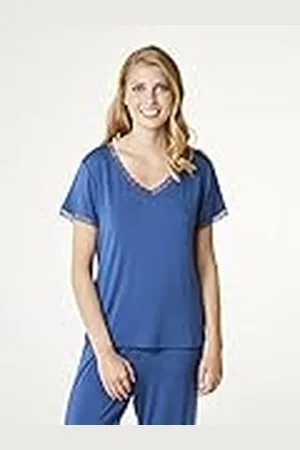 ccdk copenhagen Dames Super Soft Bamboo CCDK Pajamas T, Blue Night Shirt, M