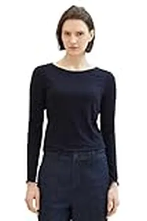 TOM TAILOR T-shirt met lange mouwen voor dames, , XL