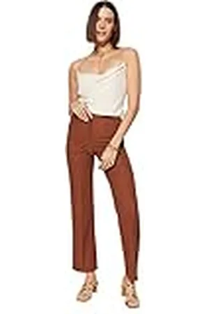 Trendyol Dames Woman Basics High Waist Leg Straight Broek, , 38, , 38