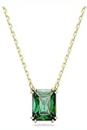 Swarovski Matrix Hanger, Rechthoekige Slijpvorm, Groen, Goudkleurige Toplaag