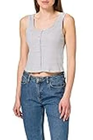 LTB Jeans Dames Fomite shirt met schouderbandjes, , XXL