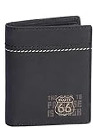 Route 66 Herenportemonnee van leer (RFID-bescherming) Slim Design - Kaarthouder - Portemonnee voor heren - Lederen portemonnee voor heren - Portemonnees en kaarthouders, , Medium