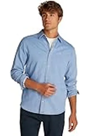 Tommy Hilfiger Heren REGULAR FIT LS DENIM SHIRT L/S Shirt, Denim, L, , L
