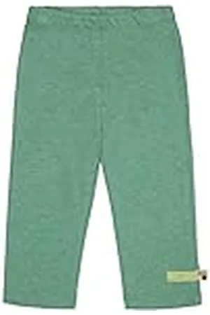 loud + proud Uniseks kinderbroek, effen met linnen, GOTS-gecertificeerde vrijetijdsbroek, , 62/68 cm
