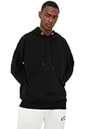 Trendyol Heren Black Male Oversize Hooded Sweatshirt, S