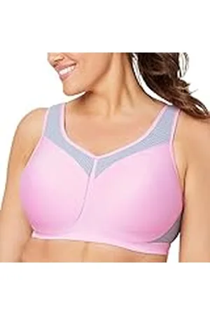 Glamorise Volledige figuur Plus Size Hoge Impact Wonderwire Sport BH Onderdraad #9066, , 115B