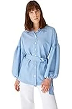 Trendyol Vrouwen bescheiden getailleerde basic overhemdkraag geweven bescheiden shirts, , 68
