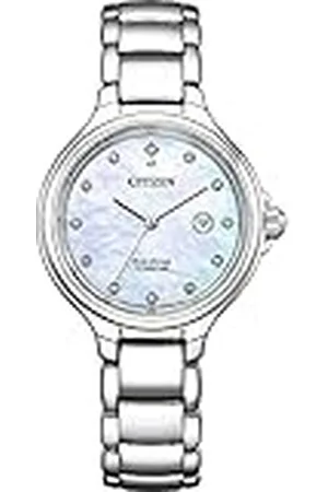 Citizen Analoog Eco-Drive horloge voor dames met titanium armband, , Eén maat, armband
