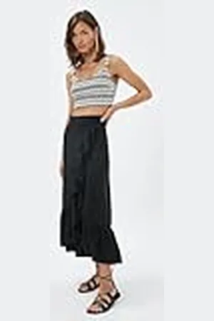 Koton Dames Frilled Asymmetrische Midi Rok, , 34