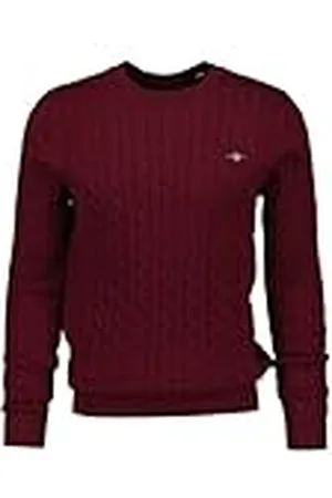 GANT Cotton Cable C-neck Pullover trui heren, , 3XL