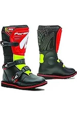 FORMA Motorlaarzen Trial kinderen en junior, rok, zwart/rood/geel fluo T37