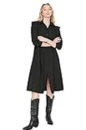 Trendyol Dames Woman Petite Mini Ruffle Hem Crew Neck Woven Dress Jurk, , 42