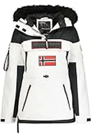 Geographical Norway Bruna Lady Lange parka voor dames, dik, warm, herfst, winter, dunne jas, capuchon, imitatiebont, winddichte jas, elegante donsjack voor dames ( , L), , L