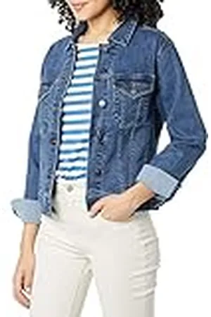 Amazon Jean-jas voor dames (verkrijgbaar in grote maten), medium wash, large