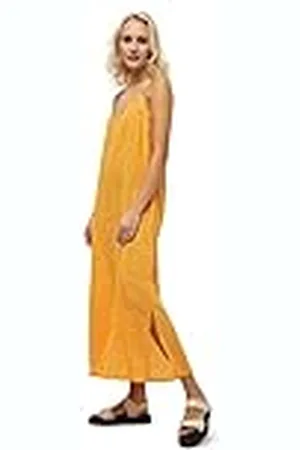DESIRES Jola Dress vrijetijdsjurk voor dames, Geel (Radiant Yellow Print), L