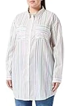 myMo Dames hemdblousejurk 12527411, wit veelkleurige strepen, XL, , XL
