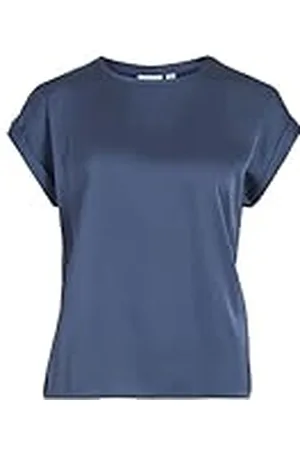 VILA Dames Viellette S/S Satin Top/Su-Noos T-shirt, , 44