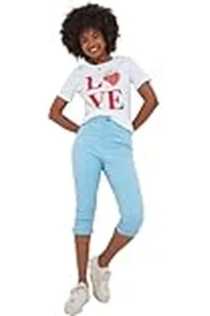 Joe Browns Dames Basic Stretch Katoen Skinny Fit Capri Broek, Blauw, 16, , 42