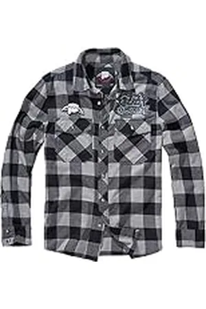 Brandit Ozzy Osbourne Check Shirt voor heren, lange mouwen, /grijs, bandmerch, bands, camping, festival, muziek, , XL