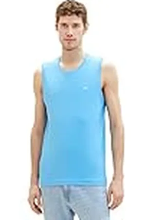 TOM TAILOR Basic tanktop voor heren met logo-print, , XL